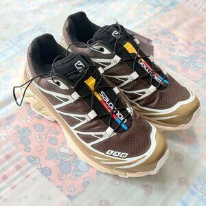 Salomon Brown and Tan Sneakers